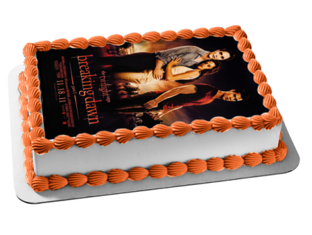 The Twilight Saga: Breaking Dawn Part 1 Movie Poster Edward Bella Jacob Edible Cake Topper Image ABPID54586 Online Hot Sale