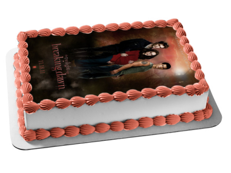 The Twilight Saga: Breaking Dawn Part 1 Movie Poster Edward Bella Jacob Edible Cake Topper Image ABPID54575 Online now