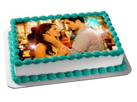 The Twilight Saga: Breaking Dawn Part 1 Bella Edward Edible Cake Topper Image ABPID54580 on Sale