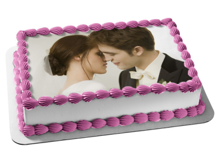 The Twilight Saga: Breaking Dawn Part 1 Edward Bella Wedding Edible Cake Topper Image ABPID54587 Online Sale