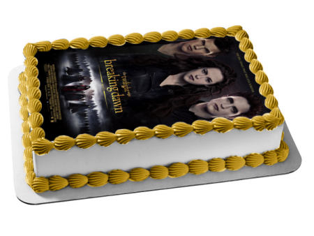 The Twilight Saga: Breaking Dawn Part 2 Movie Poster Jacob Bella Edward Edible Cake Topper Image ABPID54599 on Sale