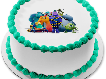 Monsters at Work James P. Sullivan Mike Wazowski Celia Mae  Tylor Tuskmon Edible Cake Topper Image ABPID54500 Online Sale