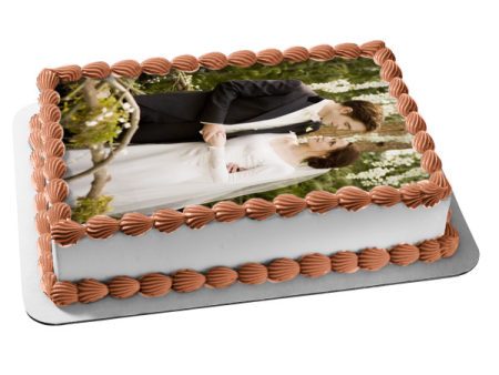 The Twilight Saga: Breaking Dawn Part 1 Edward and Bella s Wedding Edible Cake Topper Image ABPID54576 Sale