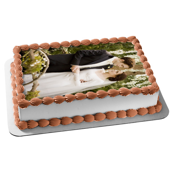 The Twilight Saga: Breaking Dawn Part 1 Edward and Bella s Wedding Edible Cake Topper Image ABPID54576 Sale