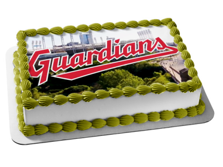 Cleveland Guardians Logo Edible Cake Topper Image ABPID54368 Online Hot Sale