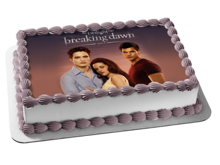 The Twilight Saga: Breaking Dawn Part 1 Edward Bella Jacob Edible Cake Topper Image ABPID54585 Fashion