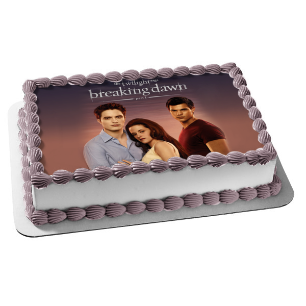 The Twilight Saga: Breaking Dawn Part 1 Edward Bella Jacob Edible Cake Topper Image ABPID54585 Fashion