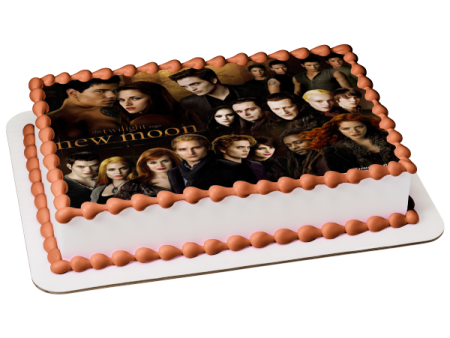 The Twilight Saga: New Moon Jacob Edward Bella Victoria Emmet Carlisle Esme Edible Cake Topper Image ABPID54555 For Discount