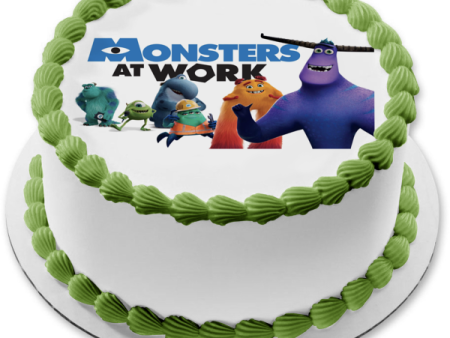 Monsters at Work James P. Sullivan Mike Wazowski Tylor Tuskmon Edible Cake Topper Image ABPID54501 Fashion