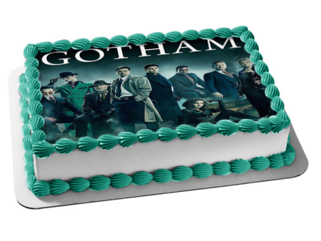 Gotham Batman James Gordon Catwoman Riddler Edible Cake Topper Image ABPID54449 For Sale