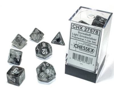 Borealis: 7Pc Light Smoke   Silver Luminary Sale