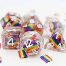 Rainbow Flag RPG Dice Set on Sale