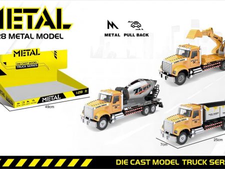 Assorted Diecast Pull back Construction Truck Discount