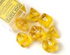 Translucent Yellow White 7pc - Dice Set Online now