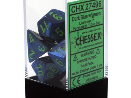 Lustrous dark blue green 7 die Set Supply