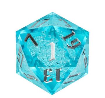 55mm Titan D20 - Sharp Edge Cyan Bubbles Online now