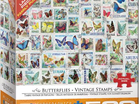 Butterflies Vintage Stamps - 500pc Large Fashion