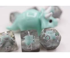 Baby Triceratops RPG Dice Set Hot on Sale